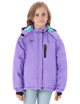 GEMYSE Girl's Waterproof Ski Snow Jacket Hooded Fleece