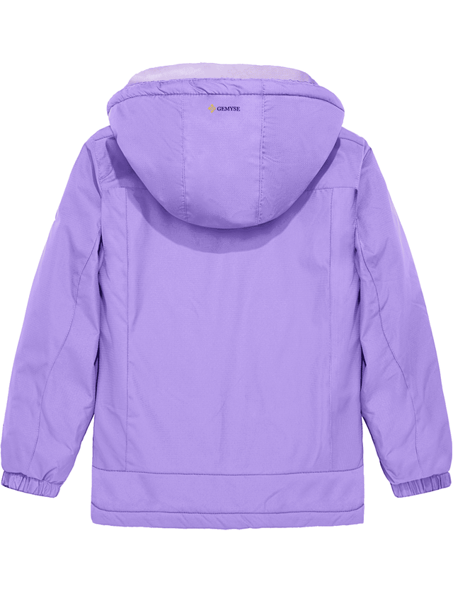 GEMYSE Girl's Waterproof Ski Snow Jacket Hooded Fleece