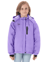 GEMYSE Girl's Waterproof Ski Snow Jacket Hooded Fleece