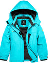 GEMYSE Girl's Waterproof Ski Snow Jacket Hooded Fleece