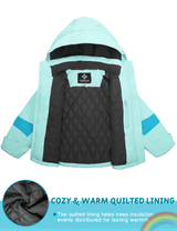 GEMYSE Girls Winter Jackets Waterproof Windpoof Ski Snow
