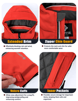 GEMYSE Boys Winter Coat Waterproof Windproof Ski Snow