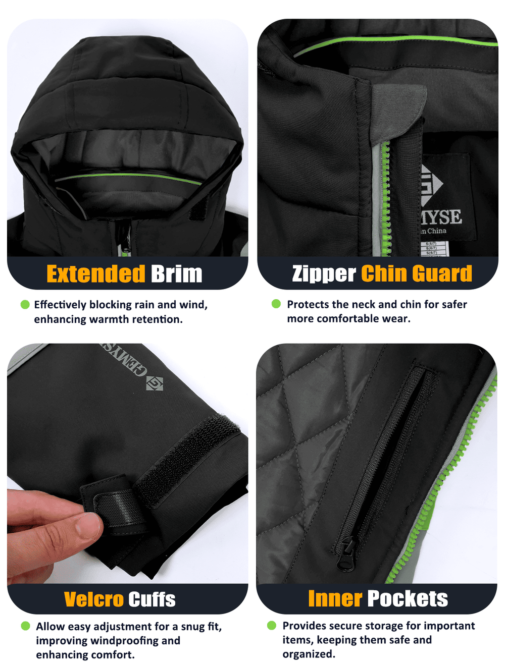 GEMYSE Boys Winter Coat Waterproof Windproof Boys Ski Snow Jacket with Hood Warm Kids Winter Jacket