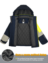 GEMYSE Boys Winter Coat Waterproof Windproof Ski Snow