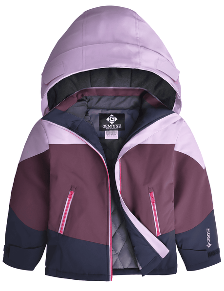 GEMYSE Girls Winter Coat Waterproof Windproof Ski Jacket