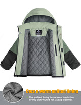 GEMYSE Boys Winter Coat Waterproof Windproof Ski Jacket
