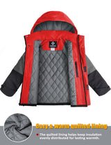 GEMYSE Boys Winter Coat Waterproof Windproof Ski Jacket