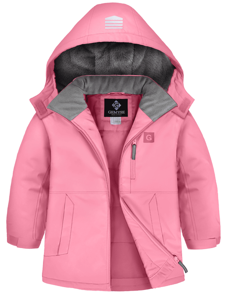 GEMYSE Kids Winter Jacket Waterproof Boys Girls Ski