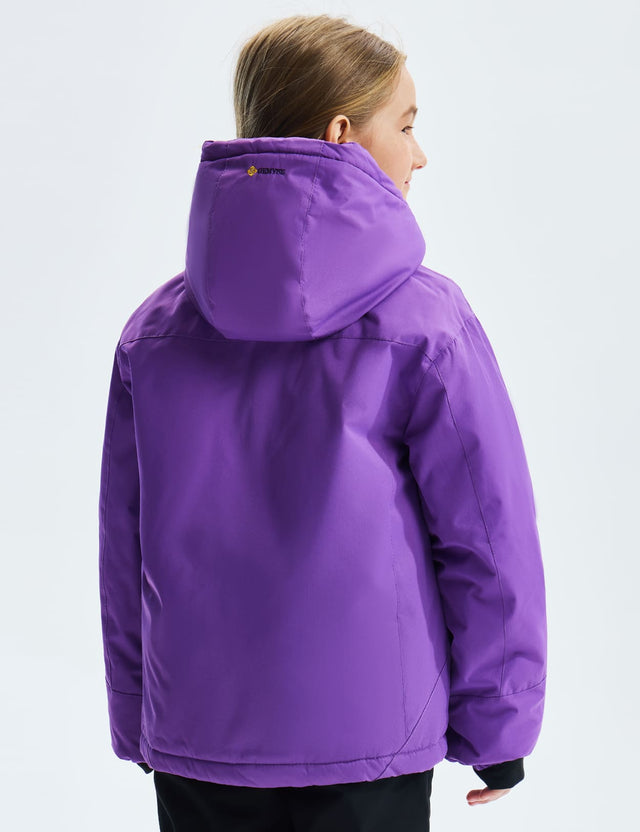 GEMYSE Girl's Waterproof Ski Snow Jacket Fleece Windproof