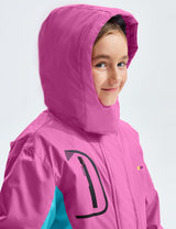GEMYSE Girl's Waterproof Ski Snow Jacket Fleece Windproof