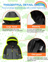 GEMYSE Toddler Rain Jacket Waterproof Hooded Lightweight Boys
