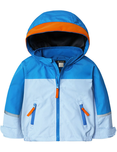 GEMYSE Toddler Rain Jacket Waterproof Hooded Lightweight Boys