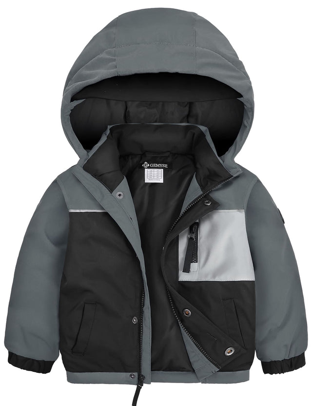 GEMYSE Toddler Winter Coat Waterproof Baby Boys Ski