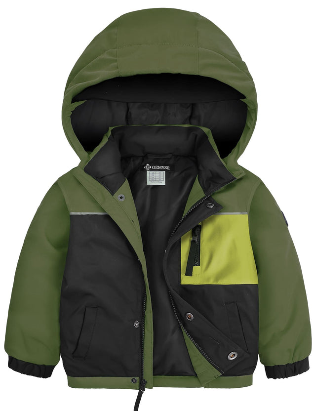 GEMYSE Toddler Winter Coat Waterproof Baby Boys Ski