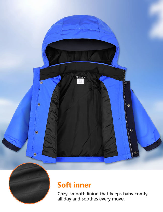 GEMYSE Toddler Winter Coat Waterproof Baby Boys Ski