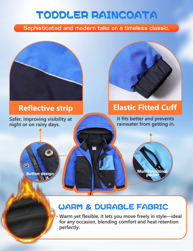 GEMYSE Toddler Winter Coat Waterproof Baby Boys Ski