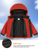 GEMYSE Toddler Winter Coat Waterproof Baby Boys Ski