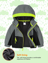 GEMYSE Toddler Jacket Fleece Lined Baby Boys Windbreaker