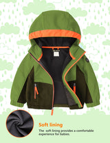 GEMYSE Toddler Jacket Fleece Lined Baby Boys Windbreaker