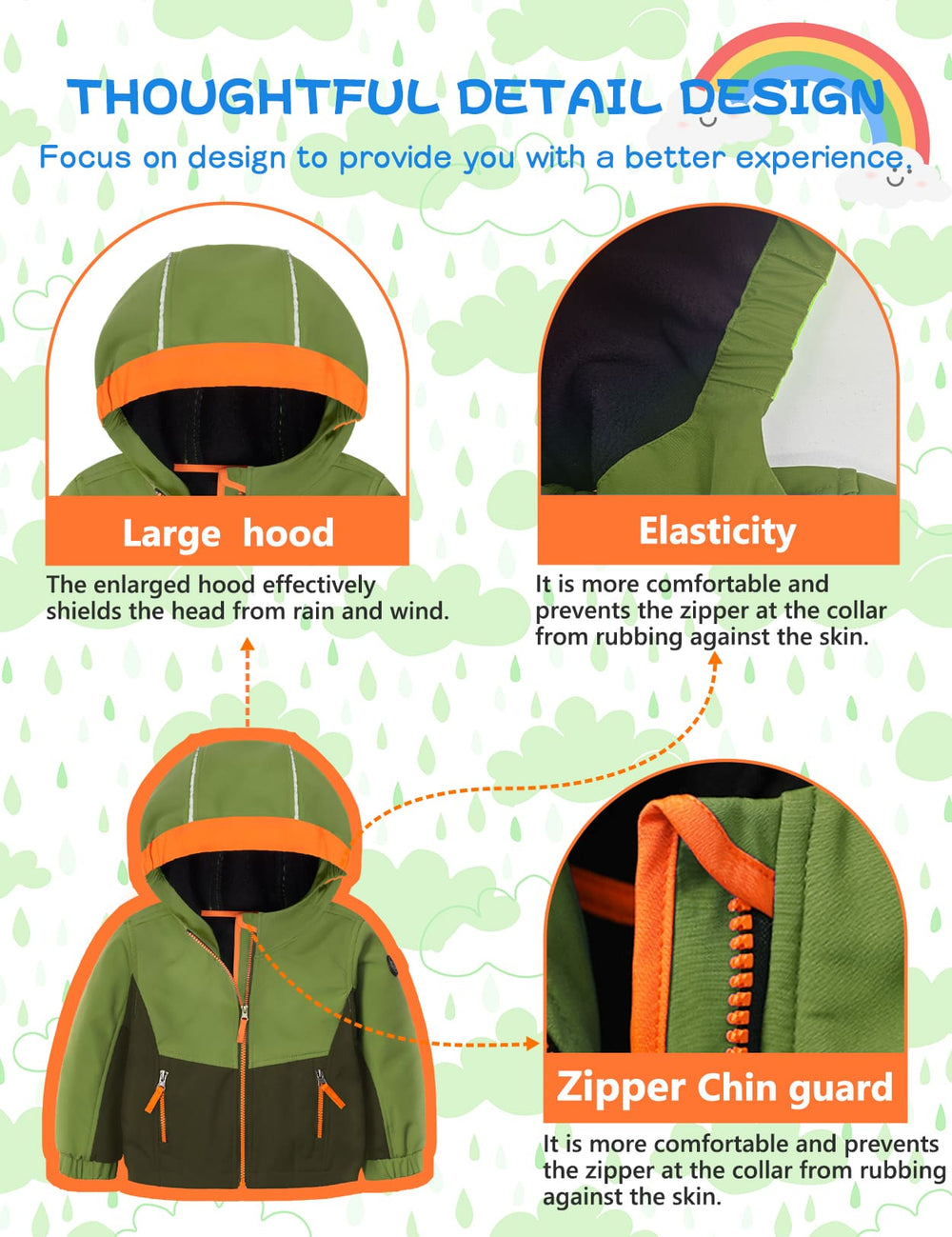 GEMYSE Toddler Jacket Fleece Lined Baby Boys Windbreaker Water Resistant Kids Hooded Coat Warm Spring Fall Outerwear