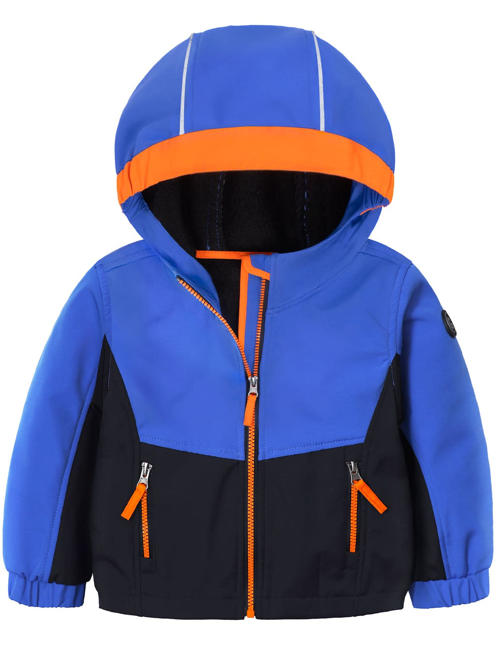 GEMYSE Toddler Jacket Fleece Lined Baby Boys Windbreaker Water Resistant Kids Hooded Coat Warm Spring Fall Outerwear