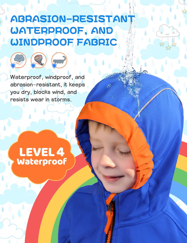 GEMYSE Toddler Jacket Fleece Lined Baby Boys Windbreaker