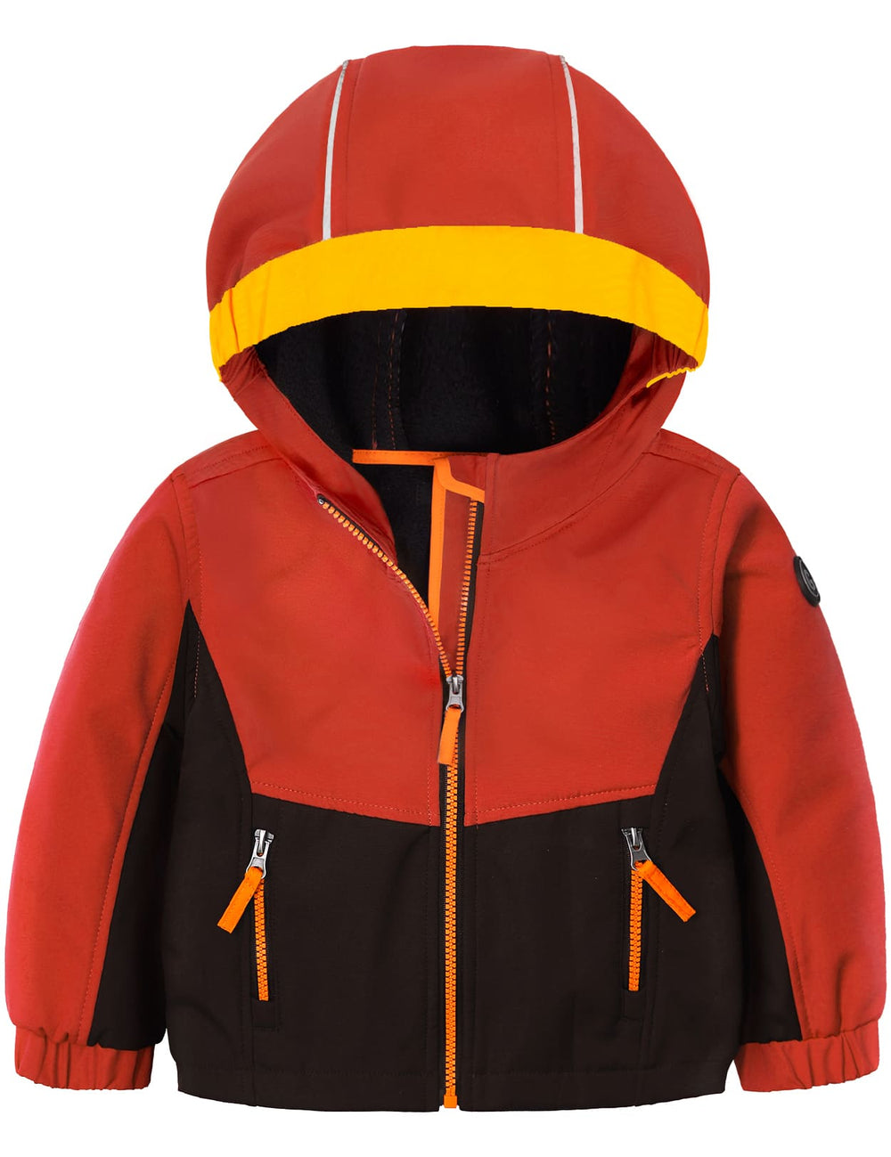 GEMYSE Toddler Jacket Fleece Lined Baby Boys Windbreaker Water Resistant Kids Hooded Coat Warm Spring Fall Outerwear