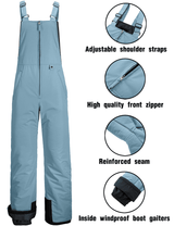 GEMYSE Men's Insulated Waterproof Ski Bib Pants
