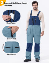 GEMYSE Men's Insulated Skiing Bibs Waterproof Snow Pants