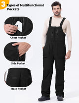 GEMYSE Men's Insulated Skiing Bibs Waterproof Snow Pants