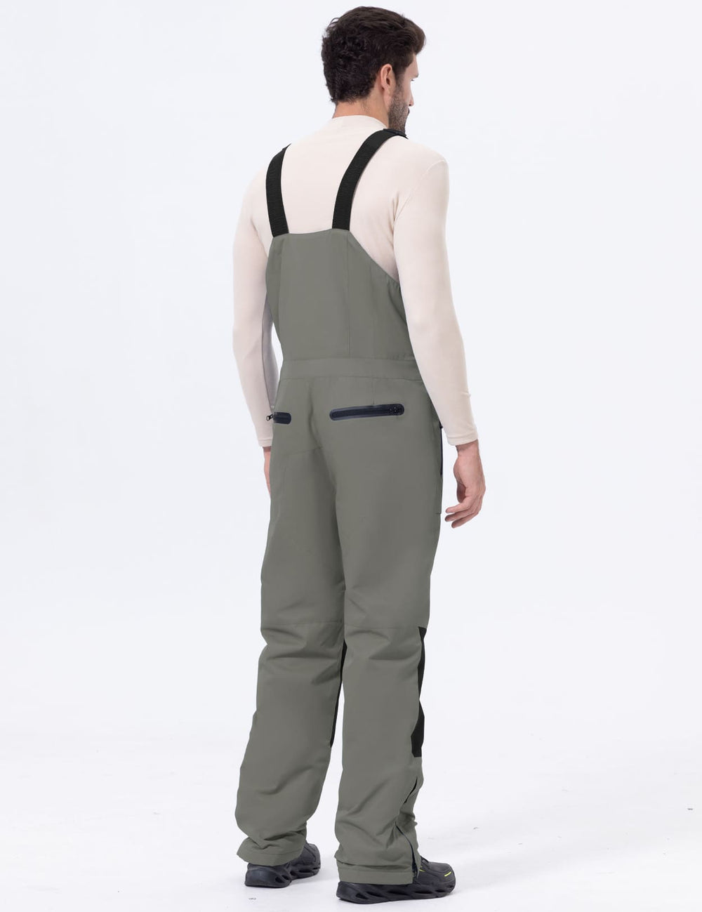 GEMYSE Men's Insulated Skiing Bibs Waterproof Snow Pants Winter Snowboarding Overalls