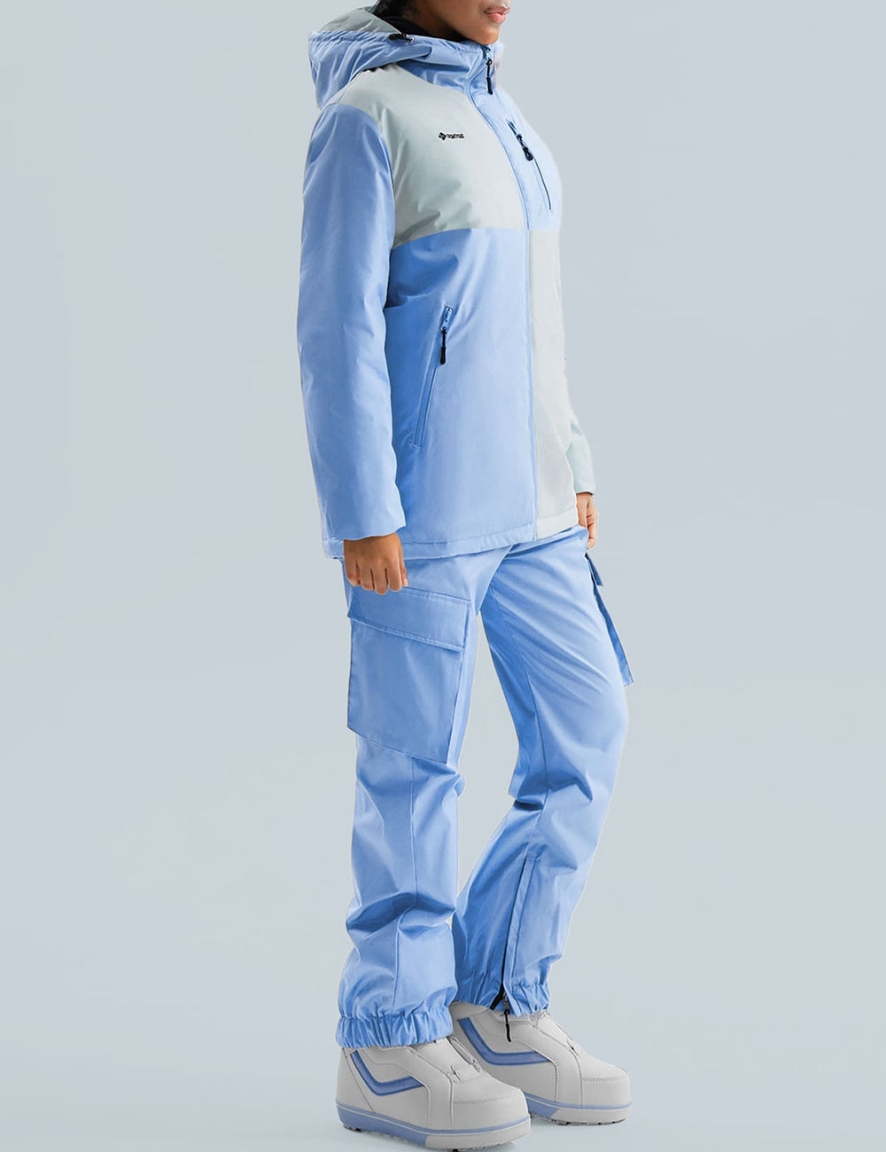 GEMYSE Women's Ski Snow Jackets and Pants Set Windproof Waterproof Snowsuit Warm Winter Snowboarding Insulated Coat