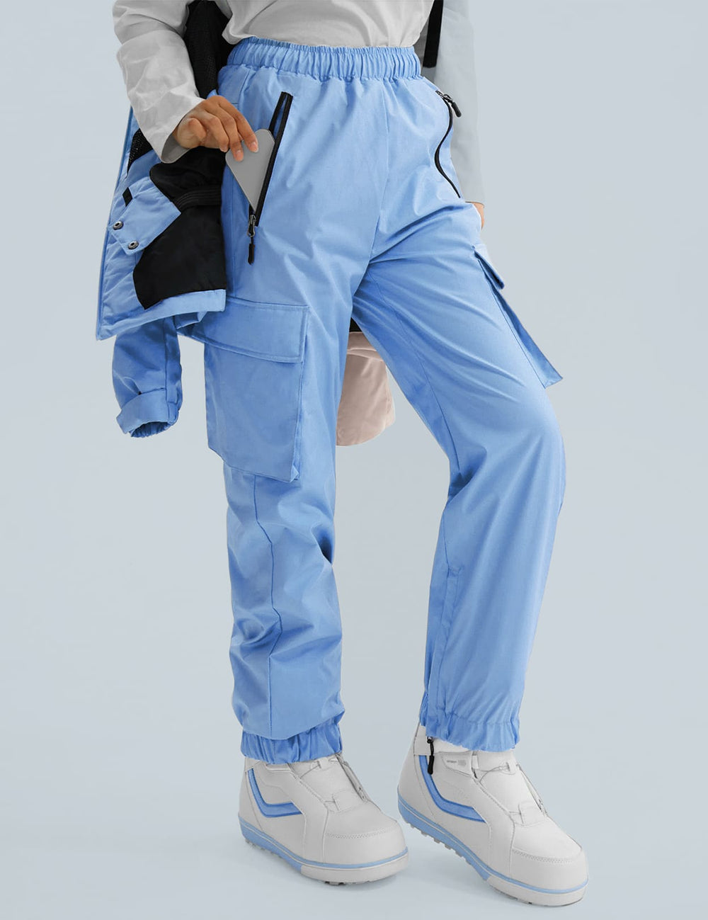 GEMYSE Women's Ski Snow Jackets and Pants Set Windproof Waterproof Snowsuit Warm Winter Snowboarding Insulated Coat