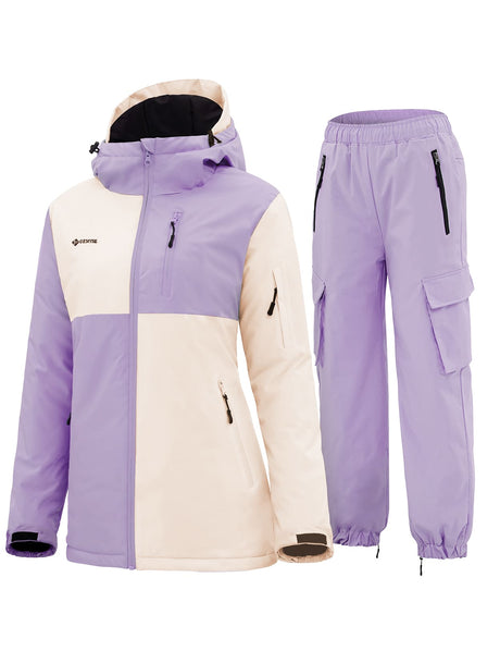 GEMYSE Ski-jack voor heren, waterdicht, voor de winter, met verstelbare capuchon, warm, winddicht, voor snowboarden, grijs en zwart, L GEMYSE Ski-jack voor heren, waterdicht, voor de winter, met verstelbare capuchon, warm, winddicht, voor snowboarden, grijs en zwart, L