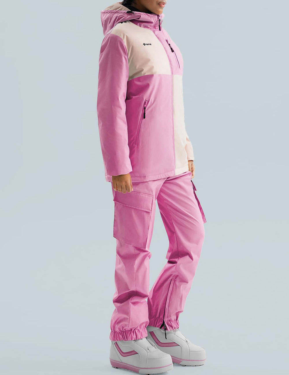 GEMYSE Women's Ski Snow Jackets and Pants Set Windproof Waterproof Snowsuit Warm Winter Snowboarding Insulated Coat