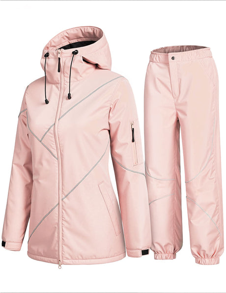 GEMYSE Women's Ski Snowsuit Waterproof Windproof Insulated Jacket