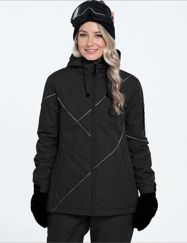GEMYSE Women's Ski Snowsuit Waterproof Windproof Insulated Jacket