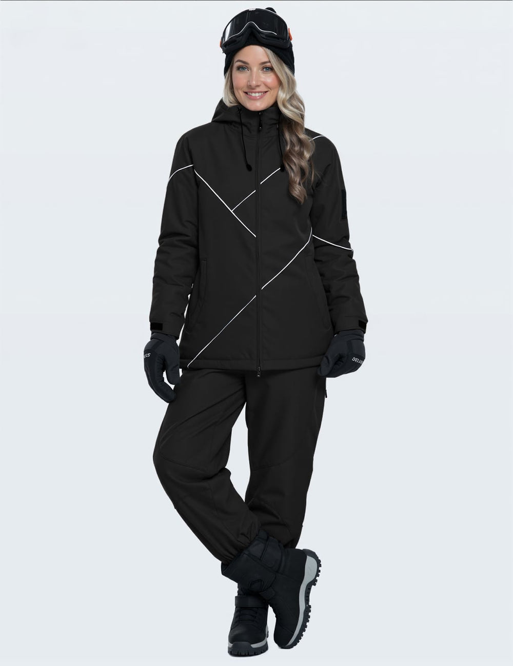 GEMYSE Women's Ski Snowsuit Waterproof Windproof Insulated Jacket and Pants Set