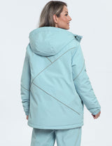GEMYSE Women's Ski Snowsuit Waterproof Windproof Insulated Jacket