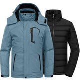GEMYSE Men's Waterproof 3-in-1 Ski Snow Jacket Puffer Liner Insulated Winter Coat