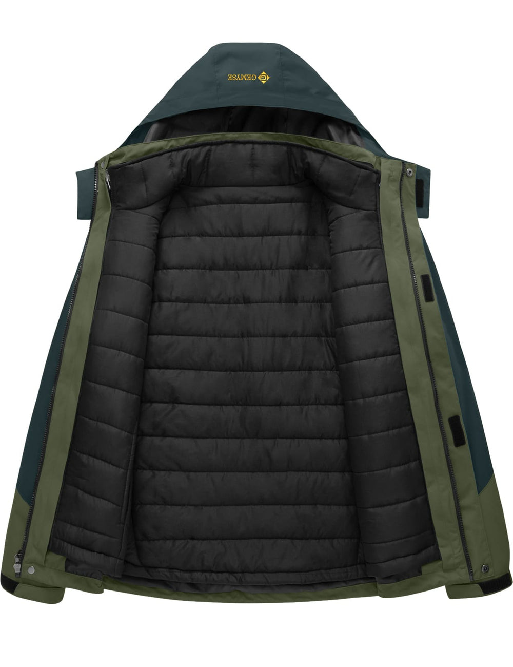 GEMYSE Men's Waterproof 3-in-1 Ski Snow Jacket Puffer Liner Insulated Winter Coat