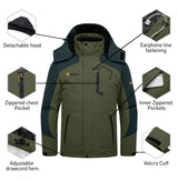 GEMYSE Men's Waterproof 3-in-1 Ski Snow Jacket Puffer Liner Insulated Winter Coat