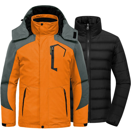 GEMYSE Men's Waterproof 3-in-1 Ski Snow Jacket Puffer Liner Insulated Winter Coat