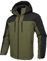 GEMYSE Men's Ski Jacket Winter Coats Waterproof Snow Jacket Warm Parka Hooded Raincoats with Multi-Pockets(Black,Small)