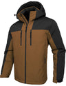 GEMYSE Men's Ski Jacket Winter Coats Waterproof Snow Jacket Warm Parka Hooded Raincoats with Multi-Pockets(Black,Small)