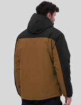 GEMYSE Men's Ski Jacket Winter Coats Waterproof Snow Jacket Warm Parka Hooded Raincoats with Multi-Pockets(Black,Small)