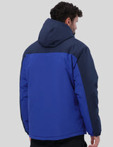 GEMYSE Men's Ski Jacket Winter Coats Waterproof Snow Jacket Warm Parka Hooded Raincoats with Multi-Pockets(Black,Small)