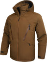 GEMYSE Men's Winter Ski Jacket Snow Coats Waterproof Snowboard Jacket Hooded insulated Windproof Parka With Multi-Pockets(Black,Small)