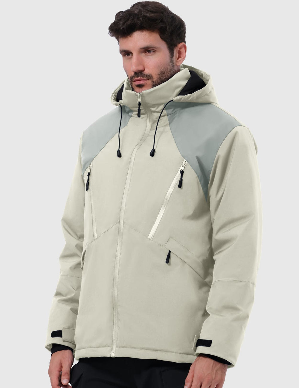 GEMYSE Men's Winter Ski Jacket Snow Coats Waterproof Snowboard Jacket Hooded insulated Windproof Parka With Multi-Pockets