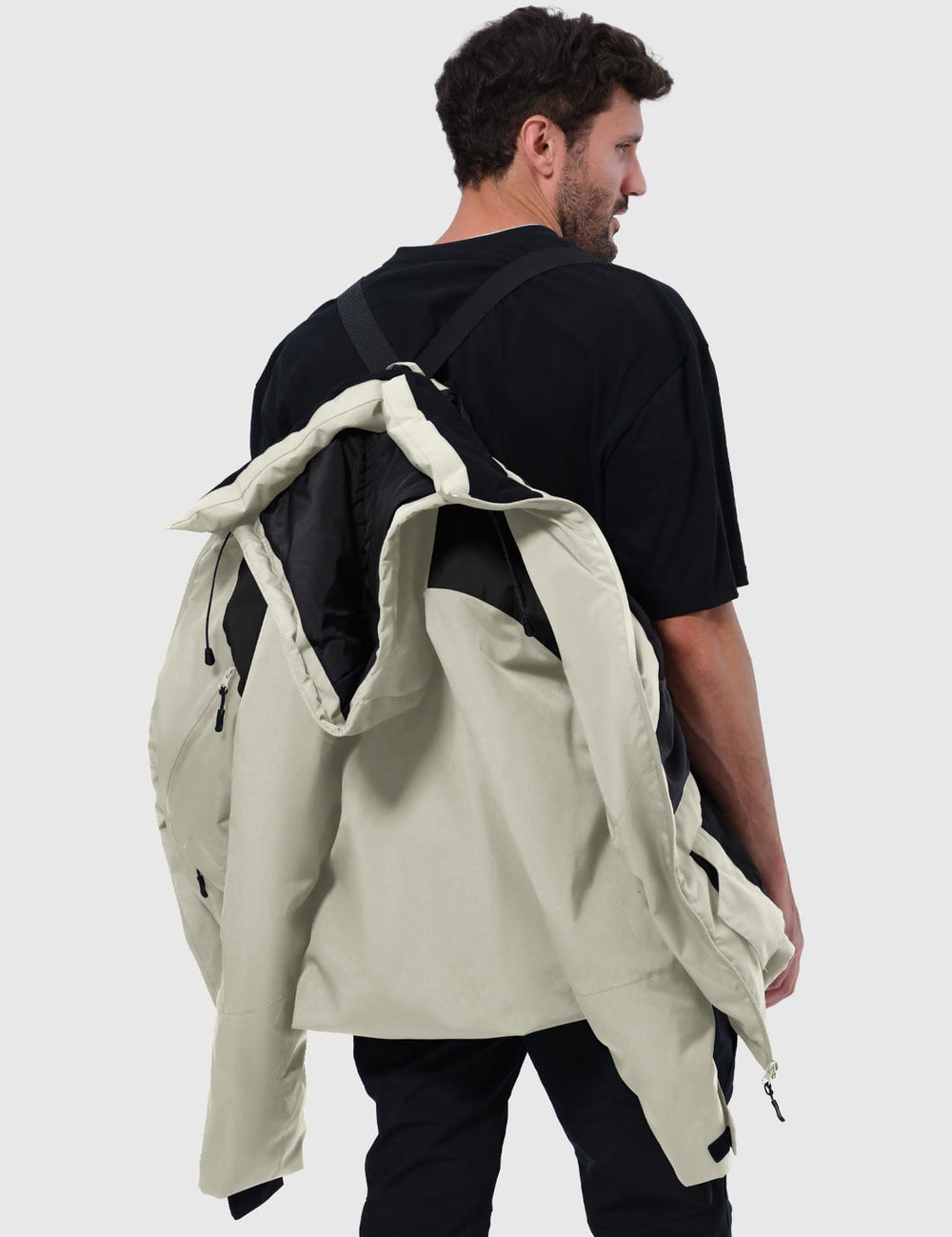 GEMYSE Men's Winter Ski Jacket Snow Coats Waterproof Snowboard Jacket Hooded insulated Windproof Parka With Multi-Pockets